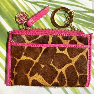 Lilly Pulitzer card coin key case animal print leather